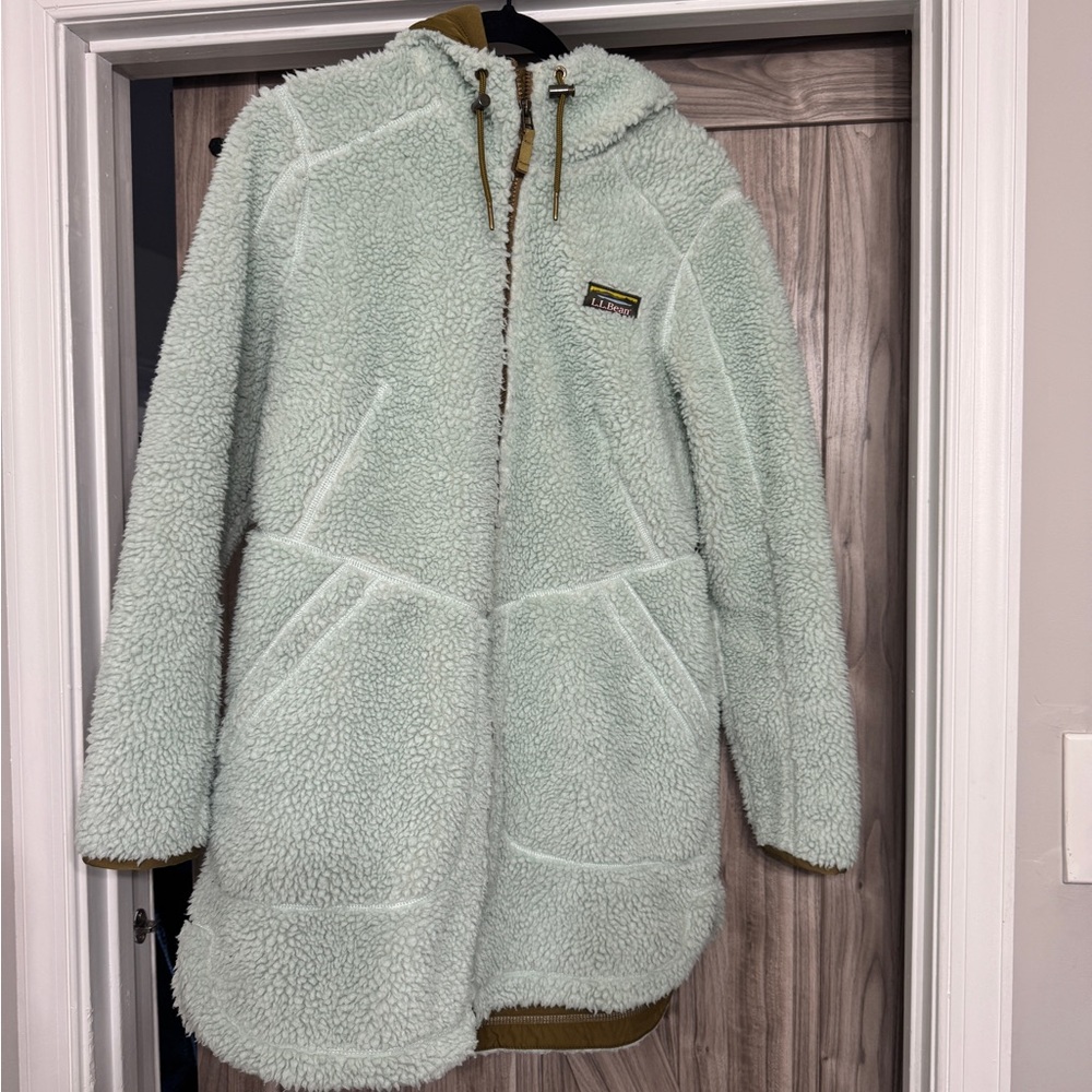 L.L. Bean Light Green Teddy Jacket